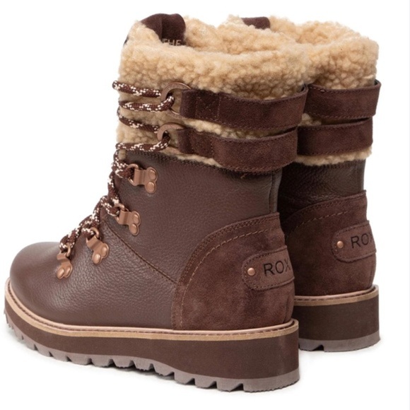 Roxy chocolate brown Women Brandi II lace up lug sole boots size‎ 9.5 brand new - Picture 7 of 14